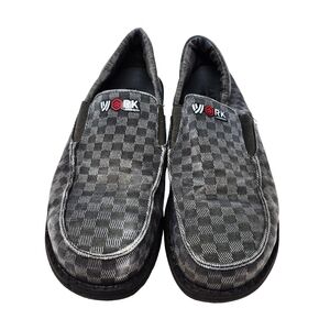 Larnmern Slip On Work Shoes Safety Toe Slip Resistant Size 10.5 Gray